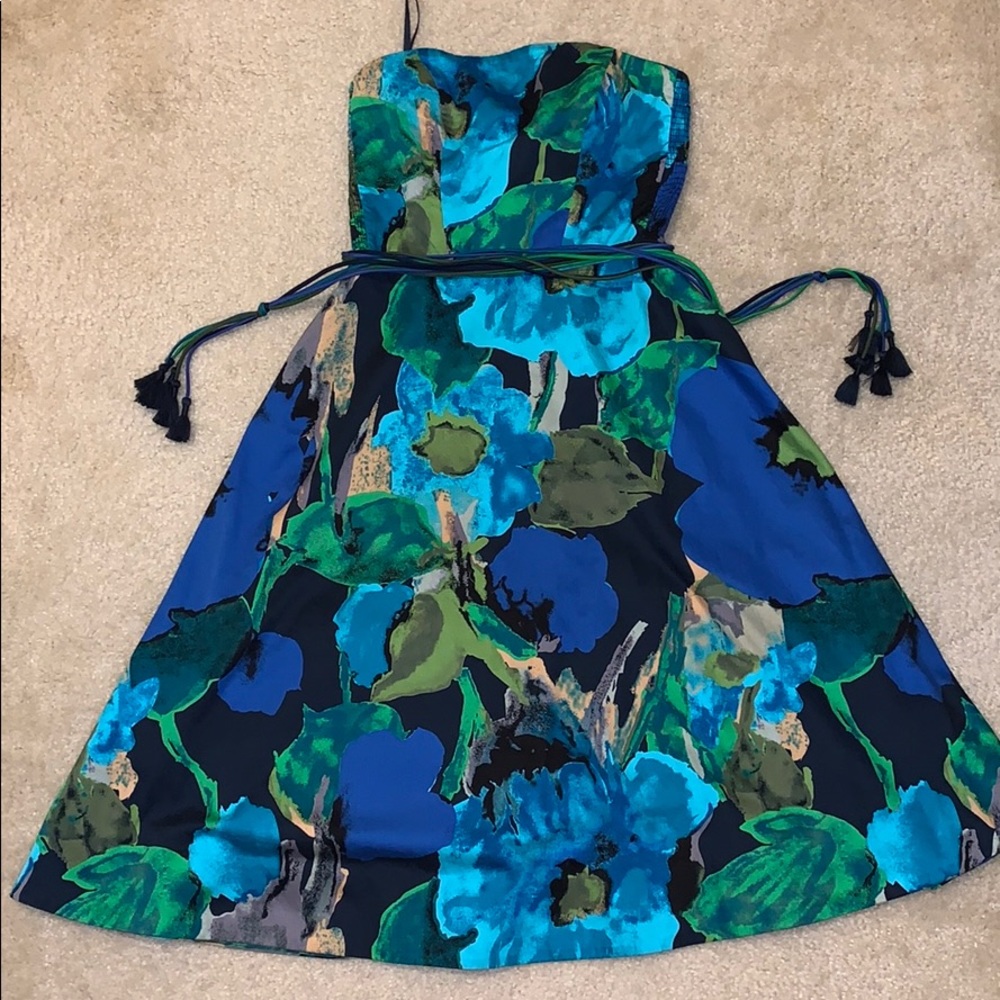 Women’s strapless Anthropologie dress